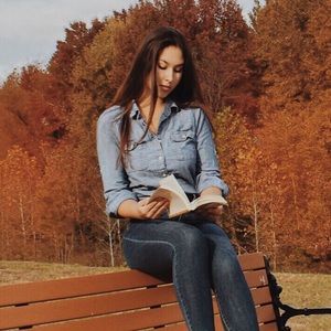 J crew Jean long button up